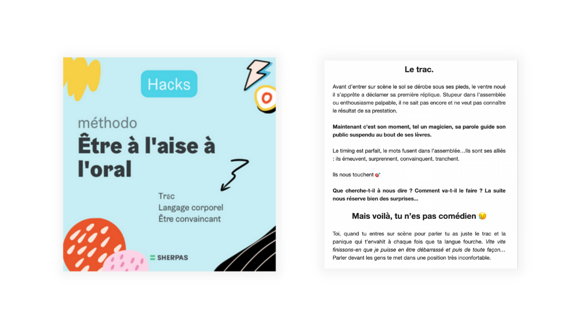 Hacks Etre à l aise à l oral Sherpas