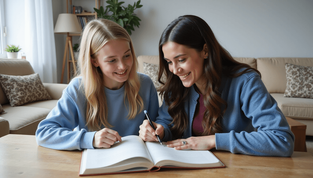 Collégienne en classe de 3ème qui prend des cours particuliers à domicile