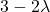 Rendered by QuickLaTeX.com 3-2\lambda