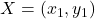 Rendered by QuickLaTeX.com X = \left( x_1, y_1 \right)