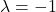 Rendered by QuickLaTeX.com \lambda=-1