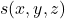 Rendered by QuickLaTeX.com s(x,y,z)