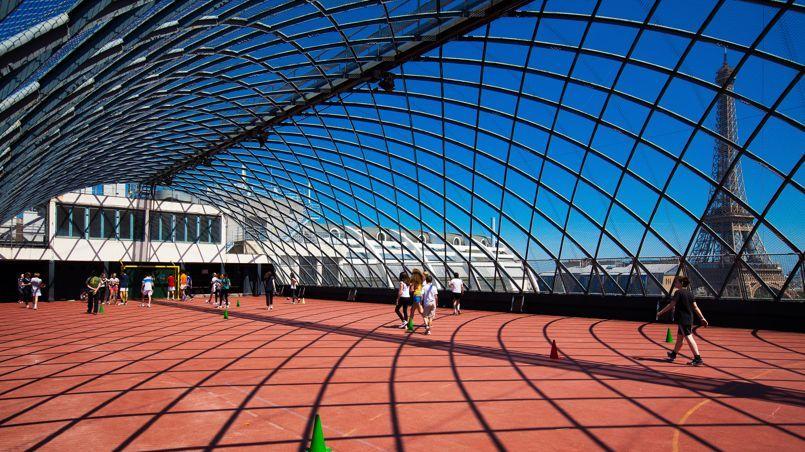 La vue depuis les terrains de Handball