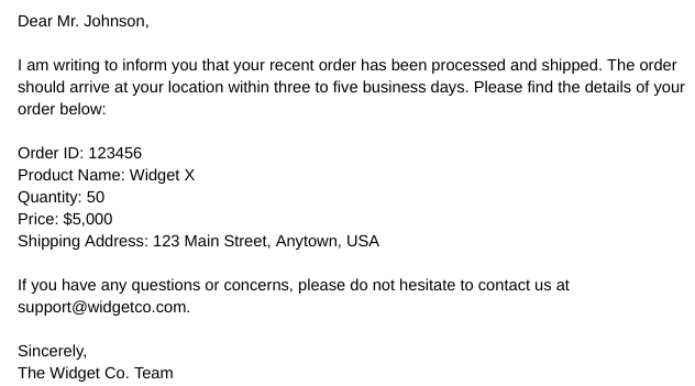 exemple lettre toeic partie 7