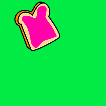 GIF de la tartine qui tombe