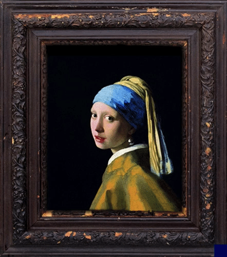 Reproduction photo du tableau de La jeune fille à la perle de Vermeer