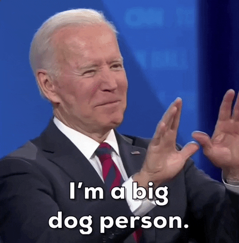 Biden qui dit adorer les chiens