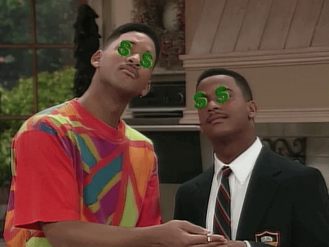 Will et Carlton (Prince de Bel-Air) rêvent de dollars.