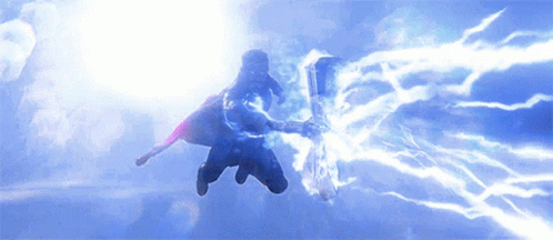thor créant de la foudre