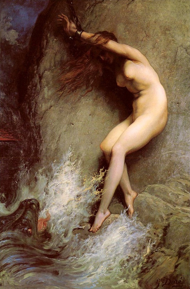 andromède attachée, peinture de gustave doré