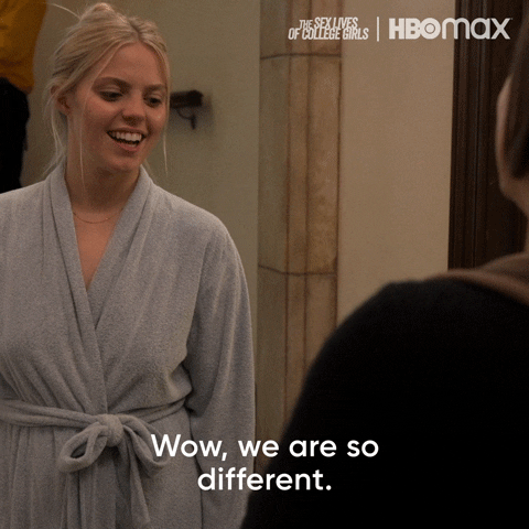 Personne qui dit "wow, on est si différents"