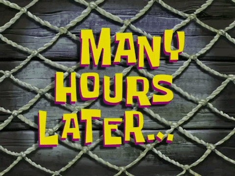 "Beaucoup d'heures plus tard"