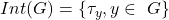 Int(G) = \{ \tau_y, y \in\ G \}