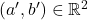 (a',b')\in\mathbb{R}^2