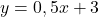 y=0,5x + 3