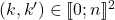 (k,k')\in\mathsbb[\![0;n]\!]^2}