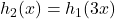 h_2(x)=h_1(3 x)