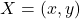 X = \left( x, y \right)