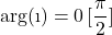 \arg(\i)=0\,[\dfrac{\pi}{2}]