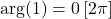 \arg(1)=0\,[2\pi]