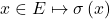 x \in E \mapsto \sigma \left(  x \right)