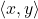 \left\langle x , y \right\rangle