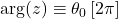 \arg(z)\equiv \theta_0\,[2\pi]