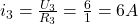 i_3=\frac{U_3}{R_3}=\frac{6}{1}=6A