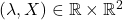 \left( \lambda , X \right) \in \mathbb{R} \times \mathbb{R}^2