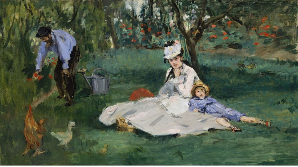 peinture de la famille Monet, par Manet