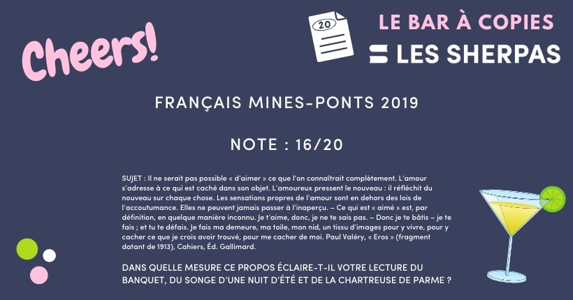 Corrigé de Français Mines-Ponts 2019 noté 16/20 