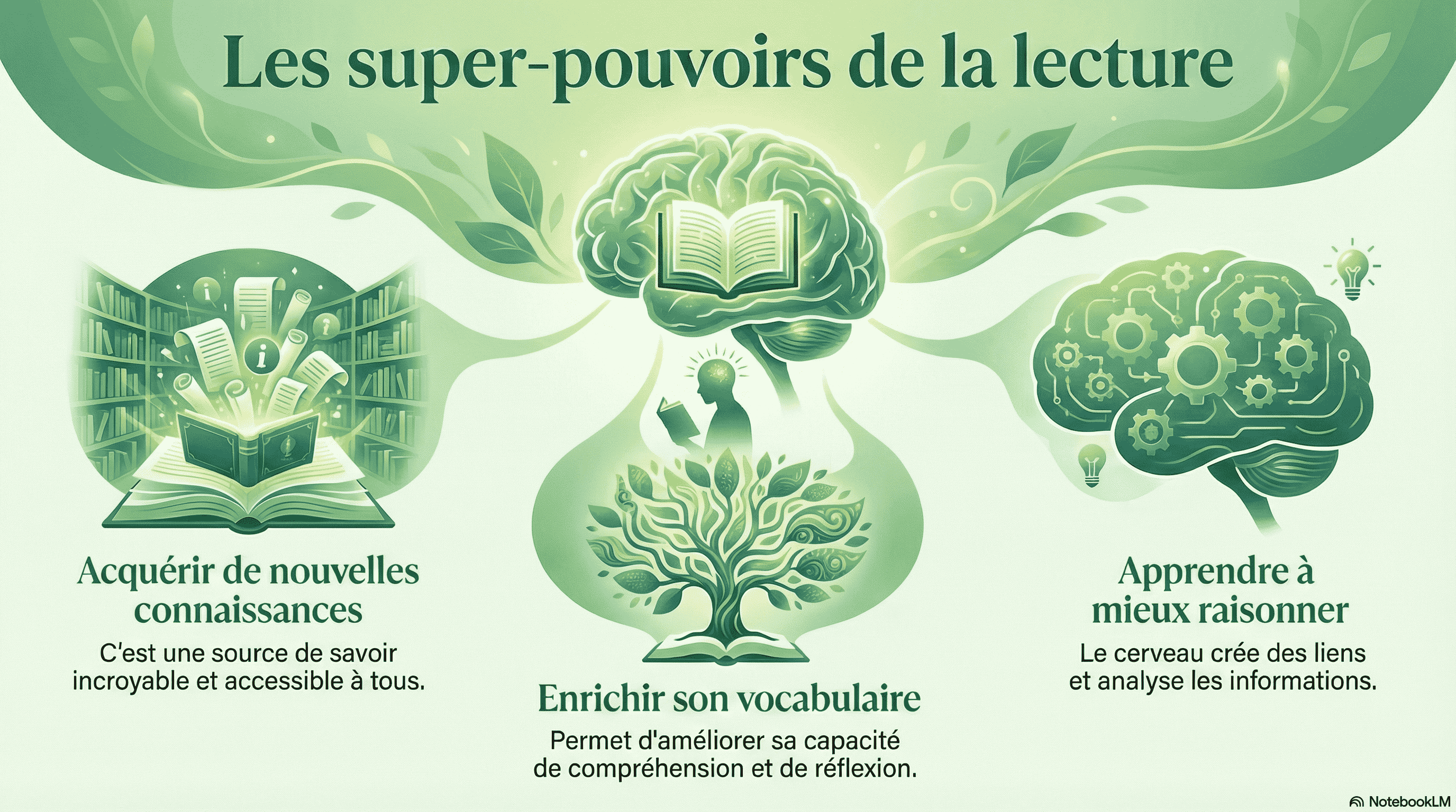 Infographie sur les biens-faits de la lecture