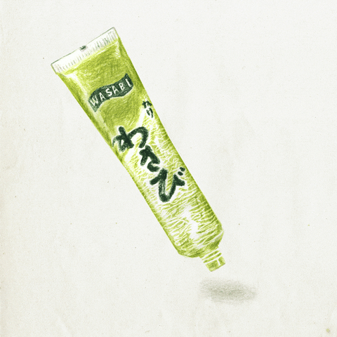 Un tube de wasabi