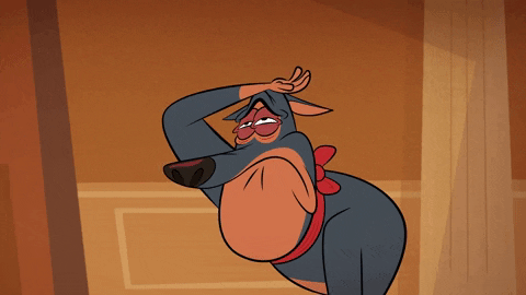 Un chien soupire, rassuré.