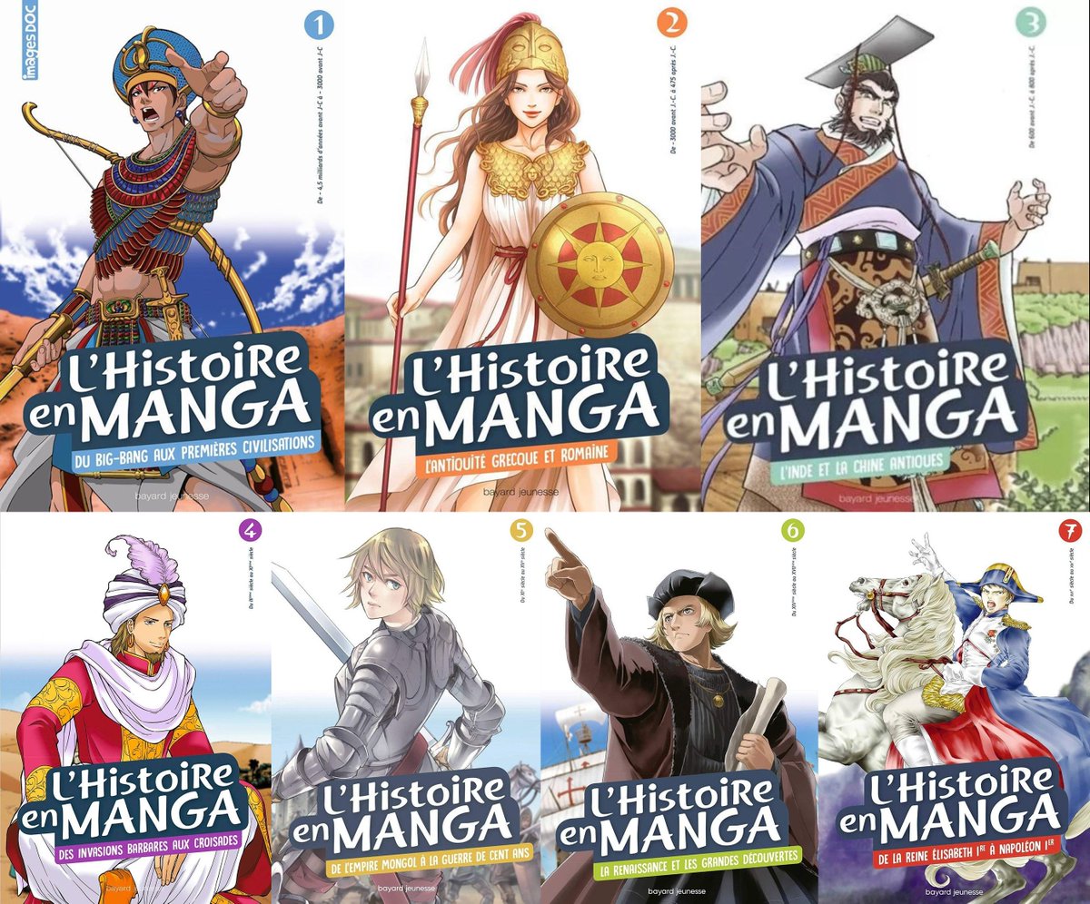 1ères de couverture de "L'Histoire en manga"