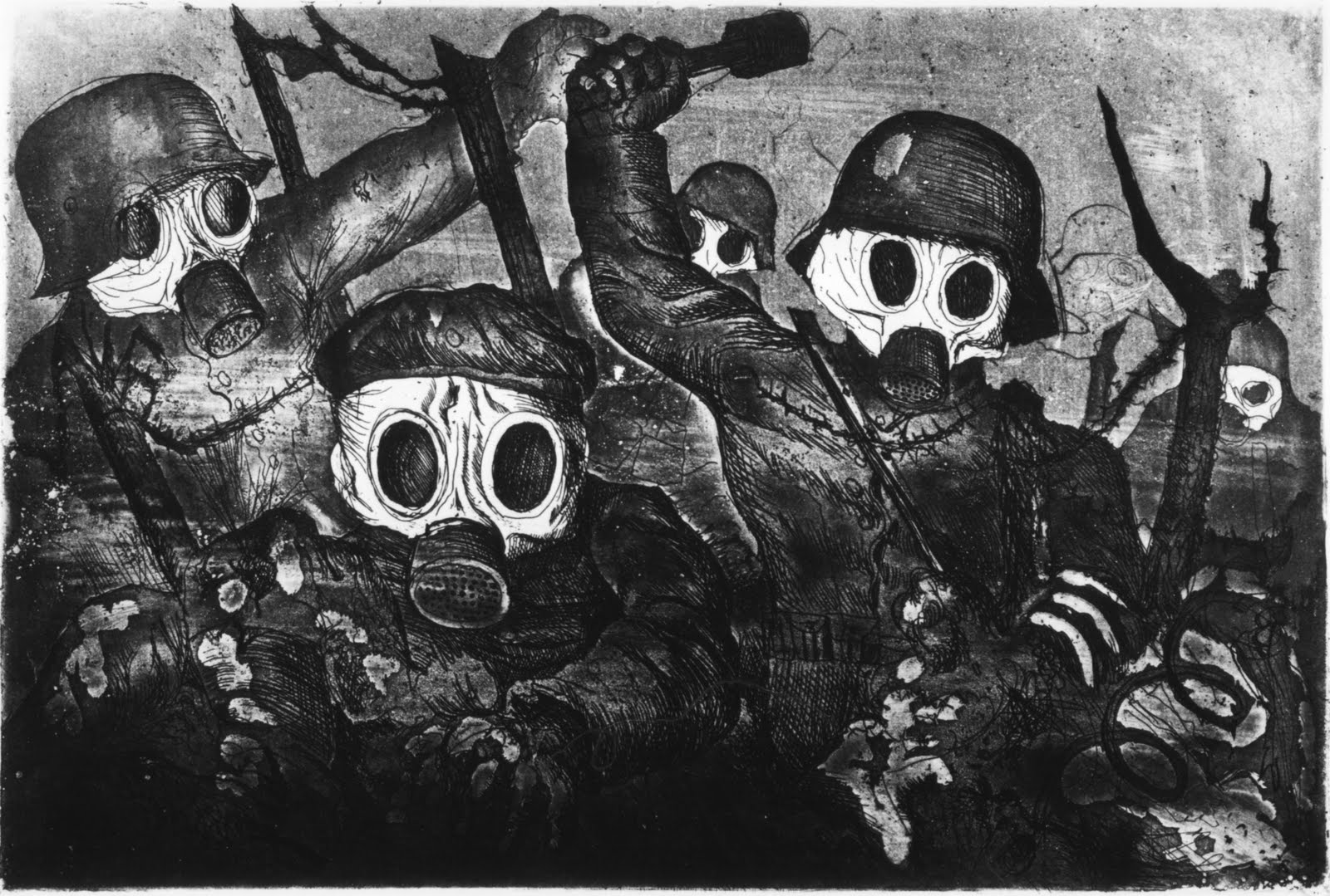 Otto Dix Assaut sous les Gaz 1924