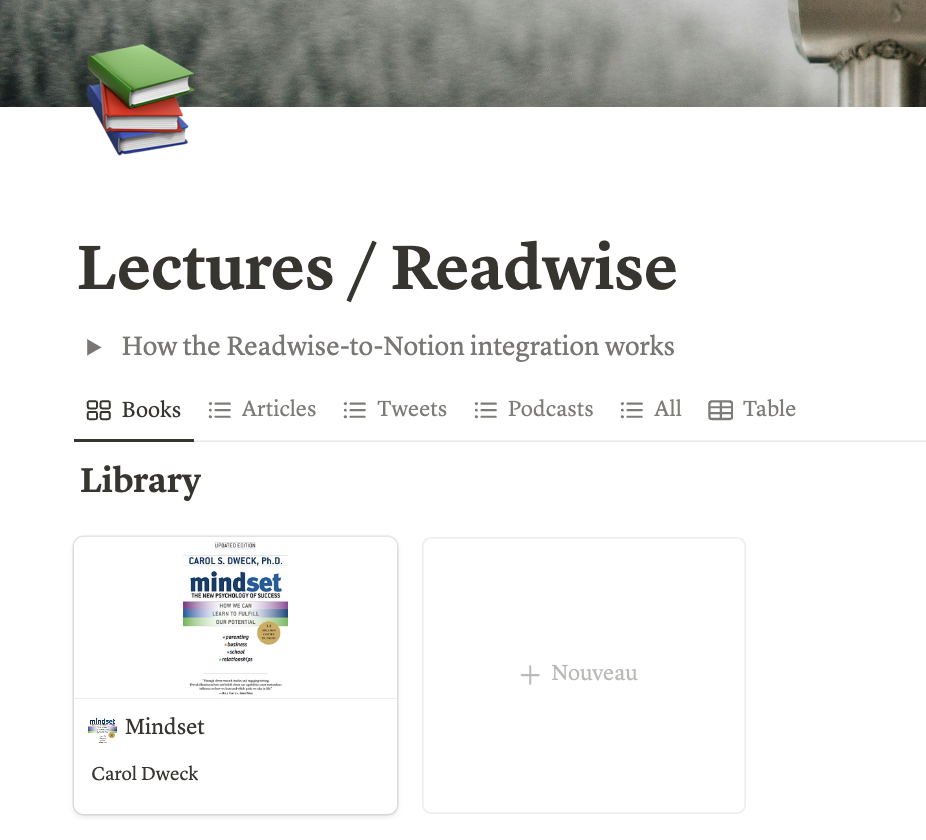 Lectures sur Readwise : Mindset de Carol Dweck