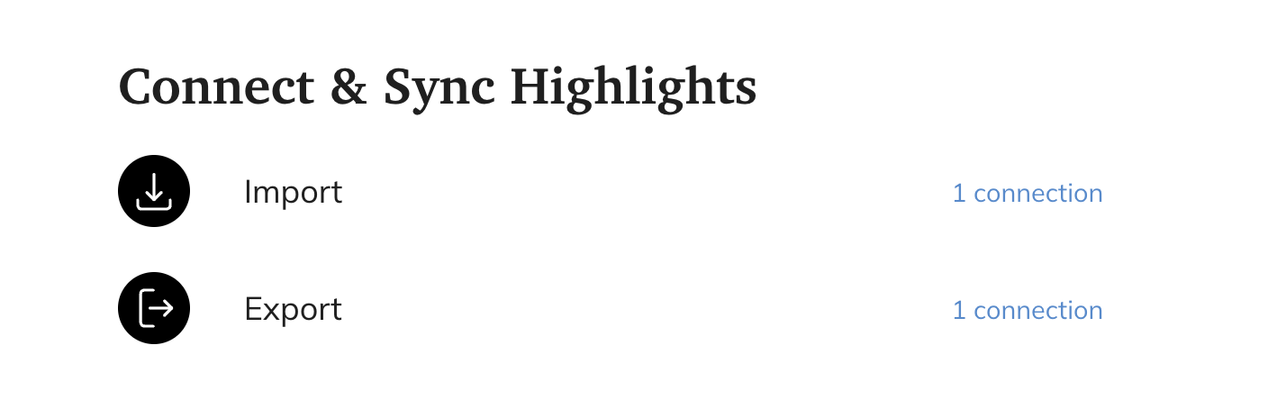 connect & sync highlights