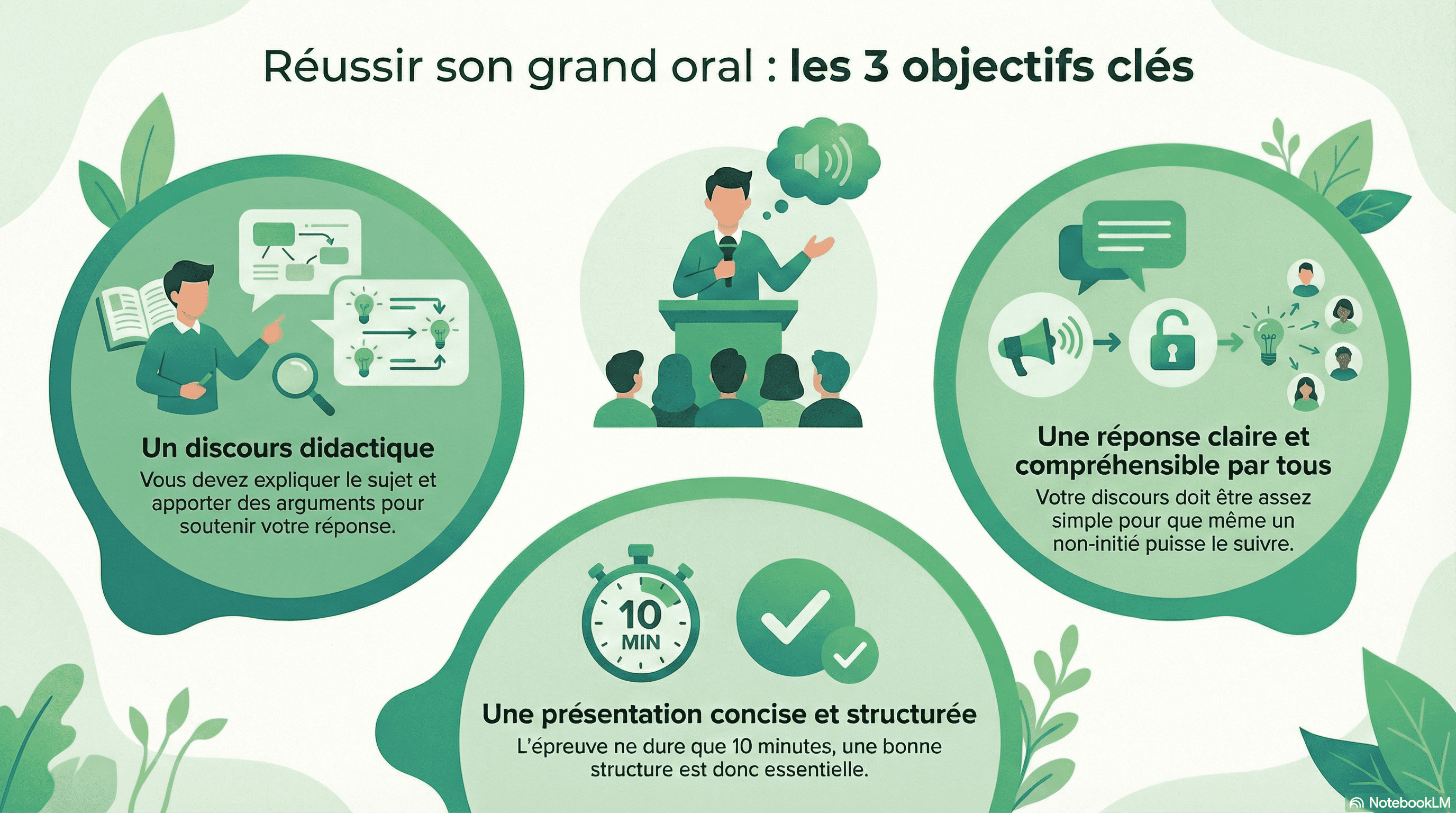 Infographie réussir son grand oral
